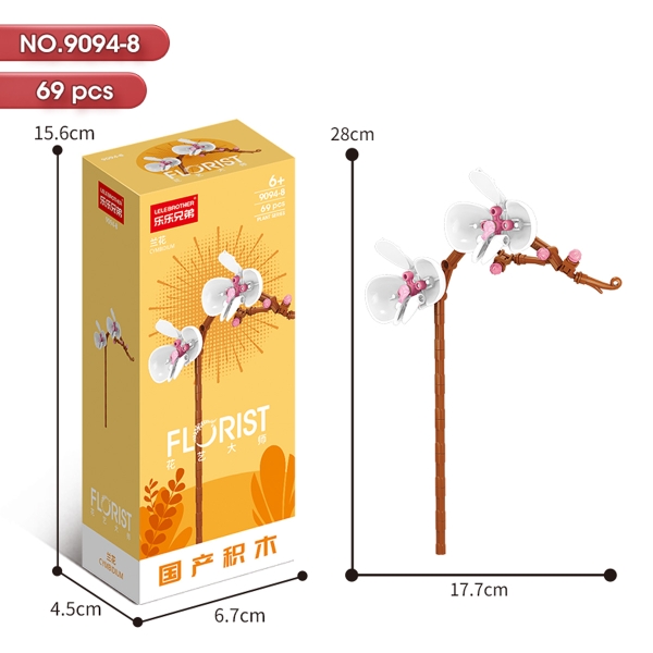 Bộ Lắp Ghép Cành Hoa Phong Lan 69pcs. SKU: LG-9094-8 (VAT 001-06-11) - K136-T4-S8