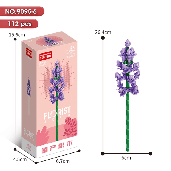Bộ Lắp Ghép Cành Hoa Oải Hương 112pcs. SKU: LG-9095-6 (VAT 001-06-11) - K111-T3-S6