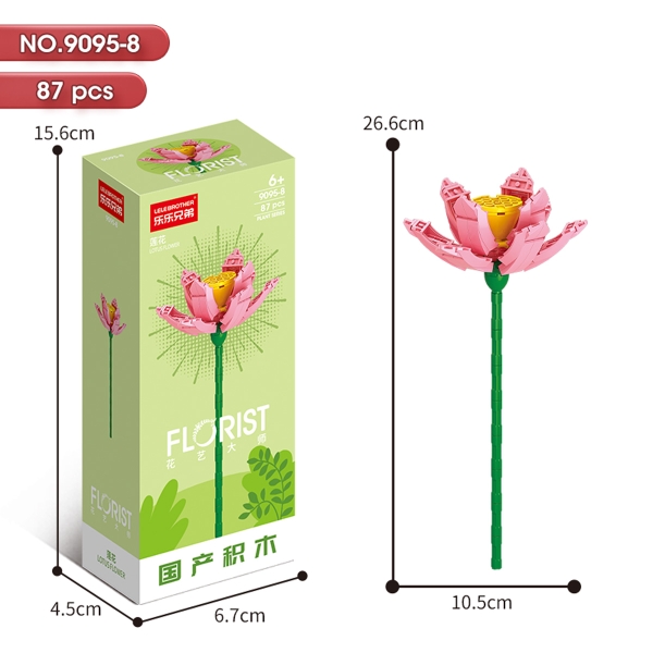 Bộ Lắp Ghép Cành Hoa Sen 87pcs. SKU: LG-9095-8 (VAT 001-06-11) - K111-T3-S8