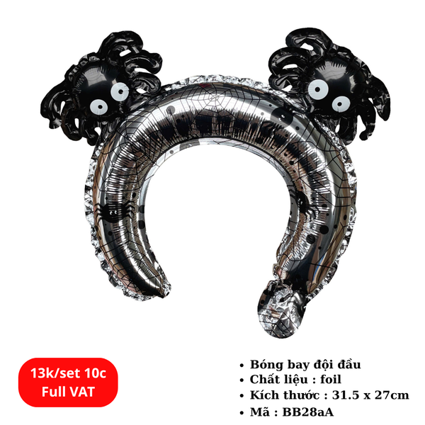 Set 10 Bóng bay đội đầu chủ đề HLW - SKU : BB28aA - (VAT: 011-01-7)- K15-T1-S5