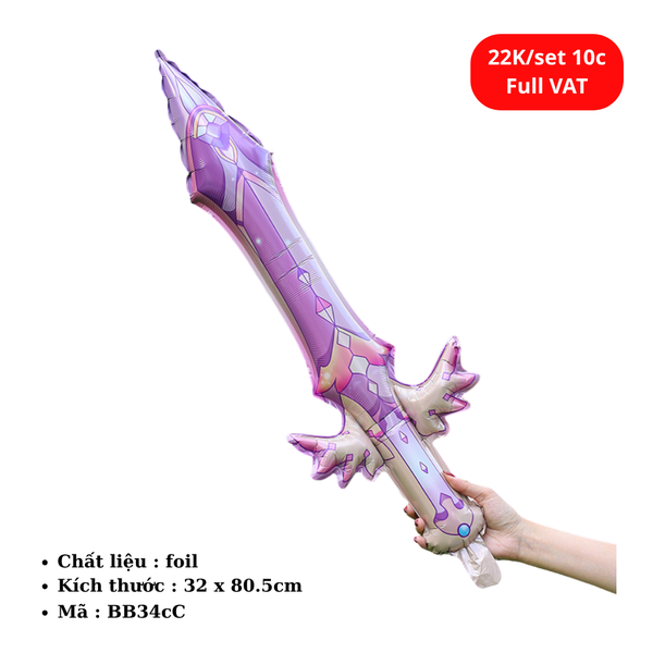 Set 10 Bóng bay cầm tay - SKU : BB34cC - (VAT: 011-02-15) - K2-T2-S7