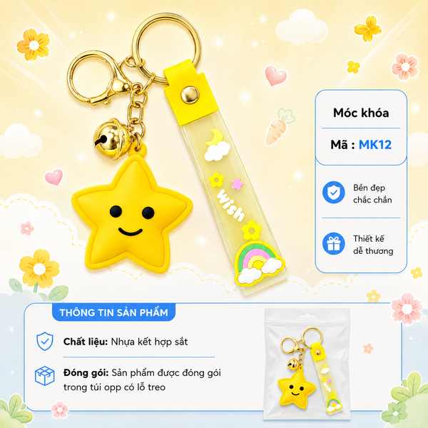 Móc khóa hình ngôi sao - SKU : mk12 - (VAT: MK001-5) - K76-T4-S6