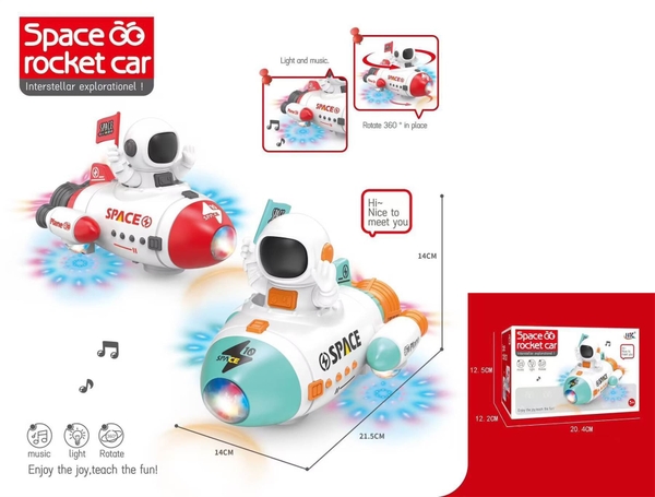 Đồ chơi tên lửa không gian có đèn , nhạc ( ko bao gồm 3 pin AA) . SKU: DD2401156 ( VAT 008-09-60) K130-T2-S9,S10