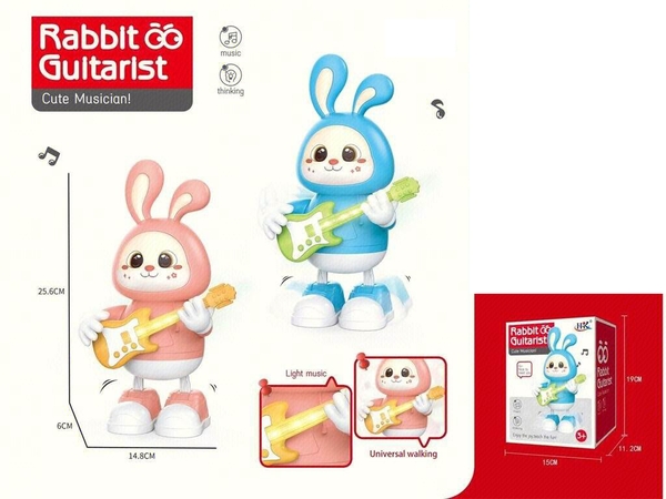 Đồ chơi thỏ chơi đàn dễ thương có nhạc đèn ( ko bao gồm 3 pin AA). SKU: DD2509084 ( VAT 008-02-60 ) K131-T2-S11,12