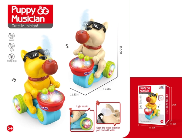 Đồ chơi chú chó chơi nhạc có đèn , nhạc, thổi bóng ( ko bao gồm 3 pin AA). SKU: DD2509087 ( VAT 008-06-60 ) - K132-T4-S1-2