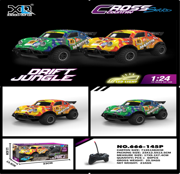 Đồ Chơi Xe Oto Drift Jungle Điều Khiển Từ Xa 4 Kênh Có Đèn. SKU: DK-666-145P - (VAT 009-02-100) - K83-T3-S3-4