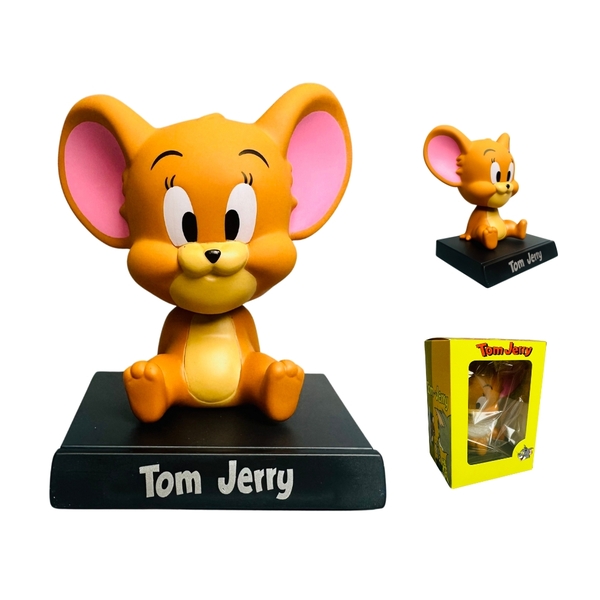 Mô Hình Chuột Jerry lắc đầu - cao 13cm - ngang 9cm - dọc 7cm - nặng 200gram + Có BOX - N3-K23-T4-S2