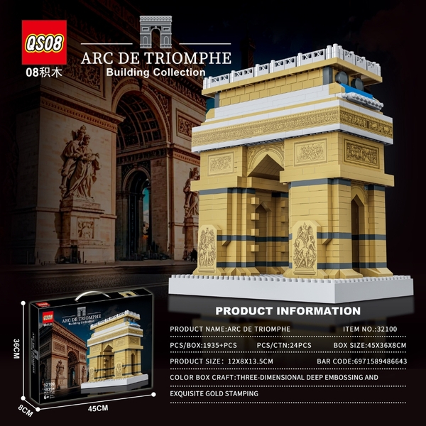 Đồ Chơi Lắp Ghép Lego Cổng Khải Hoàn Môn - 1935 hạt - có Box - Sku : LG-32100 ( VAT 001-12-100) K92-T1-S2