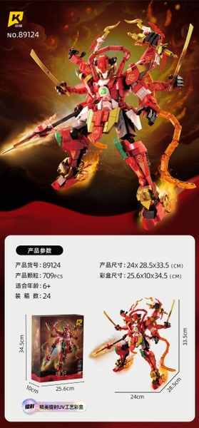 Lắp ghép Natra Nezha (glow parts) . 709 pcs. Sku: LG-89124 ( VAT 001-21-150 )K97-T4-S7