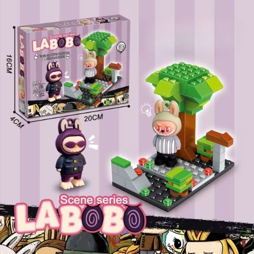 Đồ Chơi Lắp Ghép labobo đứng dưới gốc cây - 71 hạt - Full Box - Sku : LG-LBB8421-03