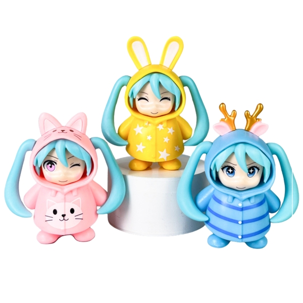 Combo 3 - Bộ 3 Miku mặc áo khác nhau  - SKU : mk9 ( VAT : 002-b05-50 )K30-T3-S5