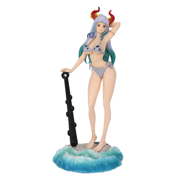 Mô Hình OnePiece Yamato mặc áo tắm - Cao 24cm - nặng 160gram - Phụ Kiện : Đế + chùy gai - Figure OnePiece - bọc túi opp - N1-K55-T3-S3