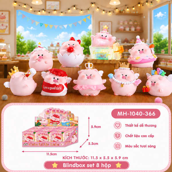 Combo 8 hộp Blind Box Mô Hình Chú Lợn đáng yêu  -SKU : MH-1040-366 (VAT: 002-b10-180 ) - K28-T1-S3