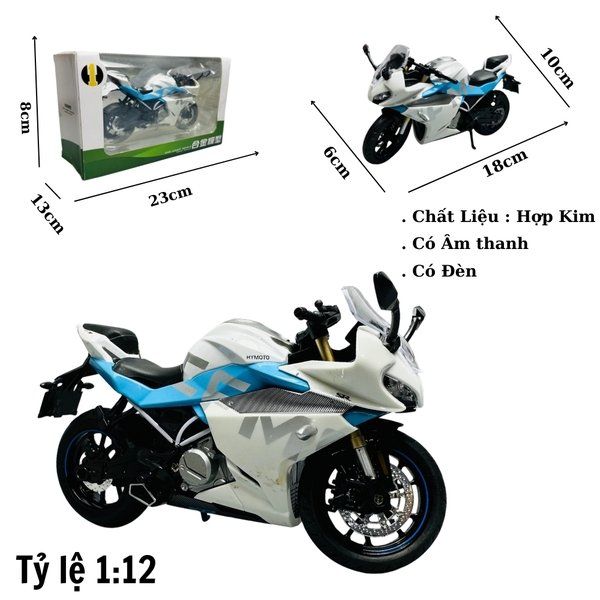 Mô Hình Xe Cfmoto 250sr 1:12 Hợp kim - Có tiếng - đèn pha sáng - Dài 18cm - rộng 6cm - cao 10cm - nặng ~ 700gram - FULL BOX : box màu SKU : oto158