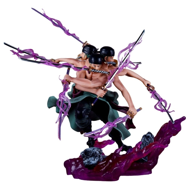 Mô Hình OnePiece Zoro  3 đầu 6 tay siêu ngầu - Cao 33cm - Figure OnePiece - Hộp màu - N1-K48-T4-S3