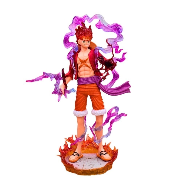 Mô hình OnePieceLuffy Gear 5 Nika đỏ bản có vũ khí cầm tay có base đẹp cao 20 cm - OnePiece  - bọ túi OPP + Có Hộp Đẹp - N4-K5