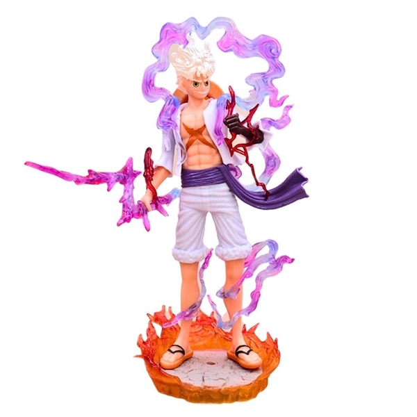 Mô hình OnePiece Luffy Gear 5 Nika trắng bản có vũ khí cầm tay có base đẹp cao 20 cm - OnePiece  - túi opp + có hộp đẹp - N4-K5