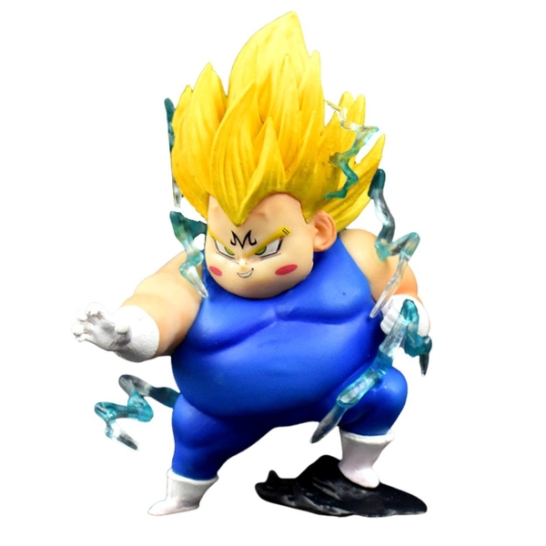 Mô Hình Dragon Ball Vegeta Majin béo có hiệu ứng tia sét đẹp hàng cao cấp , cao 8cm - Figure DragonBall - Có hộp màu