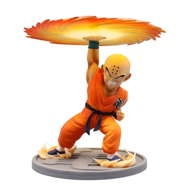 Mô Hình DragonBall Earth Krillin sử dụng  Lưỡi Cưa Khí - Cao 18cm - rộng 18 - nặng 500gram + Có BOX + Phụ kiện có Đế + lưỡi cưa khí - Figure DragonBall - Có Hộp màu - N1-K25-T3-S1