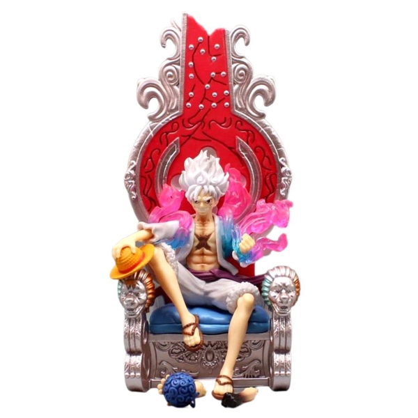 Mô Hình OnePiece Luffy nika gear 5 ngồi ghế Im sama - Cao 31cm - rộng 14cm - nặng 940gram - Phụ kiện : 3 tay thay thế, Figure OnePiece - có vỏ hộp màu - N1-K33-T5-S2
