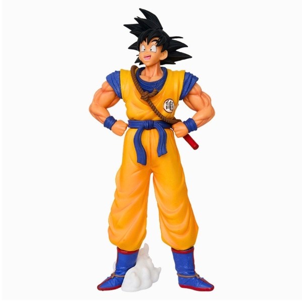 Mô hình DragonBall Goku dáng đứng cười - Cao 30cm - nặng 600gram - Phụ Kiện : 1 gậy đeo sau lưng + 1 đế kẹp chân - Dragon Ball - Có Hộp màu - N1-K27-T5-S3