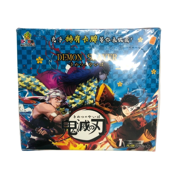 Pack anime kimetsu no yaiba  - 1 Hộp = 32PACK - Mỗi pack có 5 thẻ- Cao 13cm - rộng 14cm - N3-K19-T4-S1