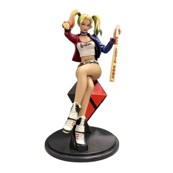 Mô Hình harley quinn - Cao 11cm - nặng 700gram - Phụ Kiện : gậy + đế - harley quinn - no box N1-K39-T4-S1