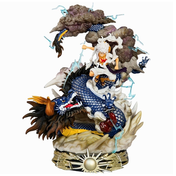 Mô Hình OnePiece Luffy Gear 5 đại chiến rồng Kaido - Cao 23cm - rộng 18cm - nặng 1kg2 - Figure OnePiece - no box - K16-T4-S2