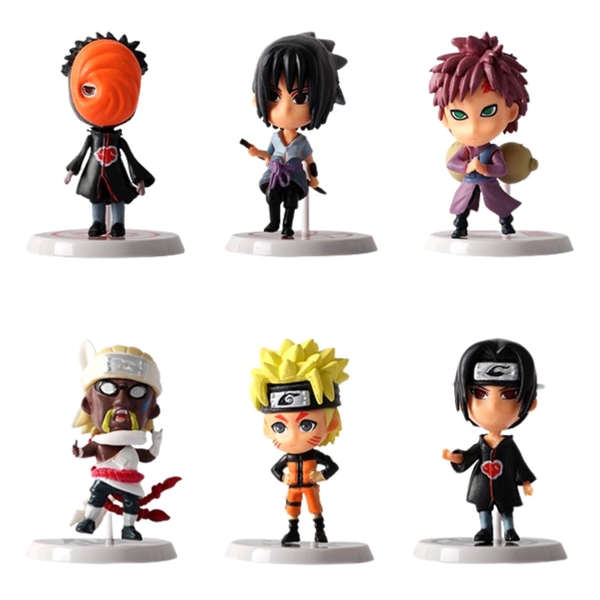 Mô hình Naruto combo 6 nhân vật bản B Cao 6-7cm - nặng 150Gram- Figure Naruto - No Box