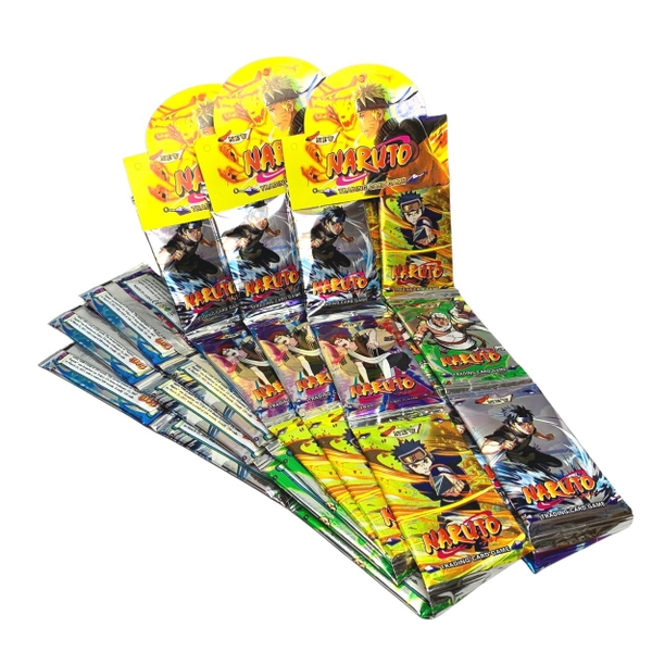 Dây Pack Thẻ Naruto - 1 túi có 3 dây - 1 dây có 12 pack - 1 pack có 5 thẻ