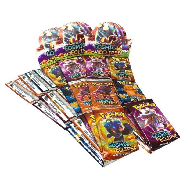 Dây Pack Thẻ Pokemon - 1 túi có 3 dây - 1 dây có 12 pack - 1 pack có 5 thẻ