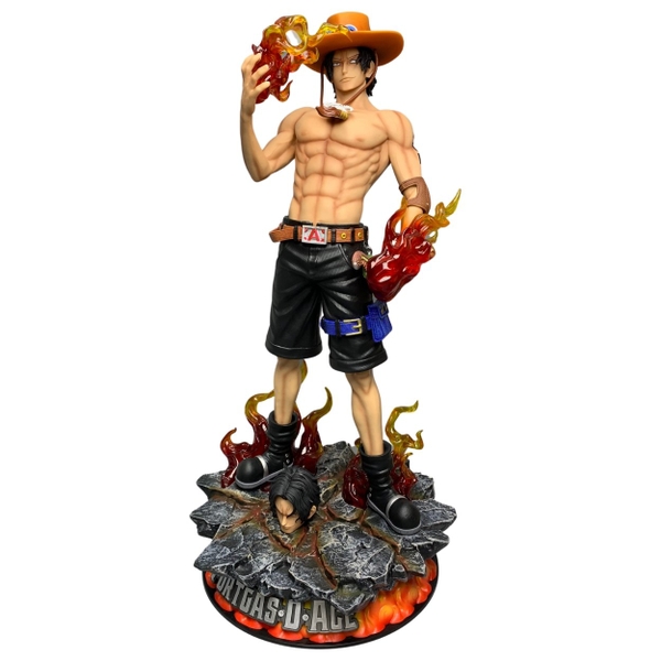 Mô Hình ACE  OnePiece dáng đứng siêu ngầu - cao 73cm - nặng 6kg5 - phụ kiện : 2 đầu + 1 dây sạc - Figure OnePiece - Có Hộp xốp + Box Bìa N2