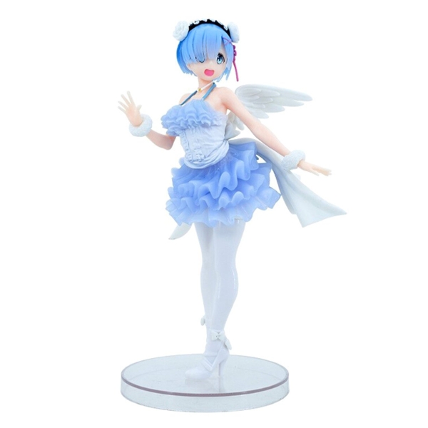 Mô Hình RE:ZERO Rem Thiên thần váy xanh - Cao 23cm - nặng 300Gram - Figure RE:ZERO - box nhựa - Có Hộp màu