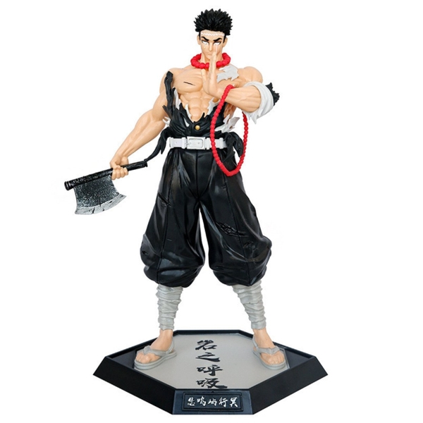 Mô Hình Nham Trụ - Cao 33cm - nặng 600gram - Phụ Kiện : 1 vòng + 1 rìu - Kimetsu No Yaiba - Có Hộp Màu - N4-K3-BL1 - N1-K20-T1-S2