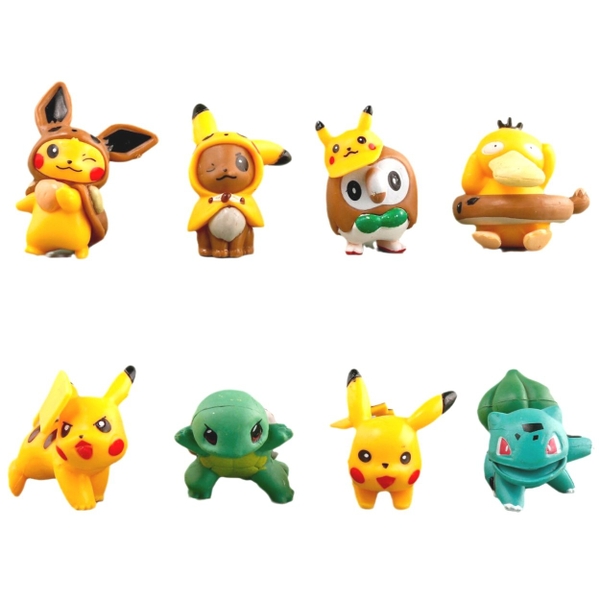 Mô Hình POKEMON 8 nhân vật Pokemon - Cao 4cm - nặng 100gram - Figure POKEMON No box : bọc túi OPP