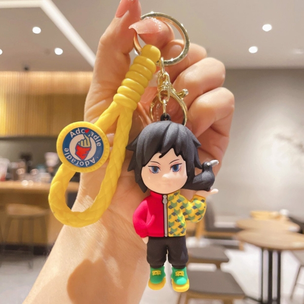 Móc Khóa Tomioka Giyuu - Dây móc dài : 9.5cm - Mô Hình Cao : 7.9cm - Nặng : 50gram - No Box : bọc túi OPP N3-K17-T3-S3
