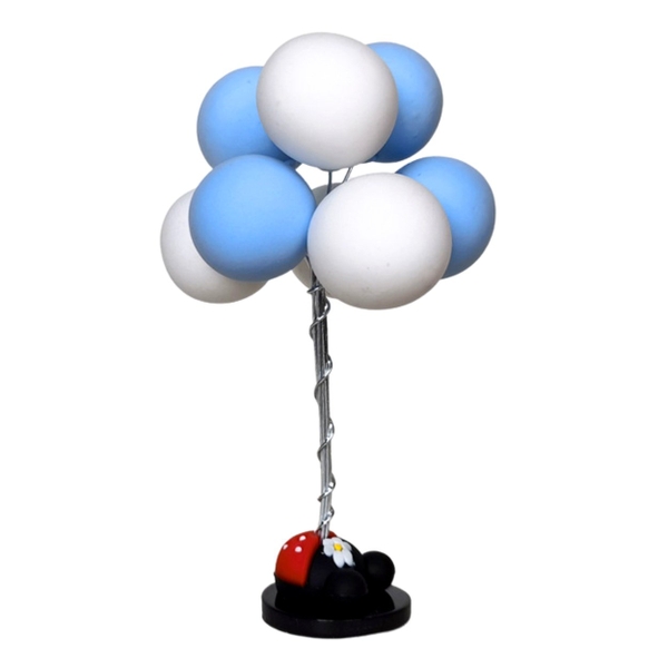 Mô Hình Phụ Kiện Trang Trí Bóng bay xanh trắng - Cao 11cm - nặng 20gram - Figure Phụ Kiện Trang Trí - No box : bọc túi OPP - N3-K16-T5-S1