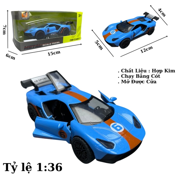 Mô Hình xe Ferrari màu xanh trời - tỉ lệ 1:36 Hợp kim có thể mở cửa - bánh sau chạy cót - Dài 12cm - rộng 5cm - cao 4cm nặng : 200gram - FULL BOX : box màu - SKU : oto47 - N3-K10-T2-S1