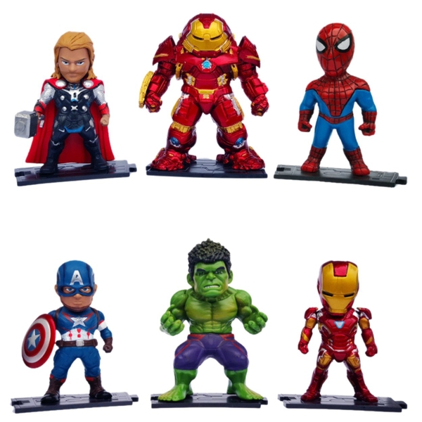 Mô Hình Avenger Bộ 6 các nhân vật siêu anh hùng - Cao 7cm - nặng 300gram - No Box - Figure Avenger - Bọc túi - No box