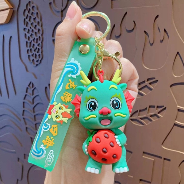 Móc Khóa Rồng xanh - Dây móc dài : 10cm - Mô Hình Cao : 7cm - Nặng : 50gram - No Box : bọc túi OPP - N3-K14-T3-S3