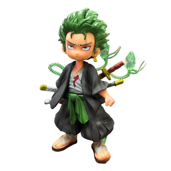 Mô Hình OnePiece Zoro AI chibi - cao 15cm - nặng 300gram - có hộp màu - Figure One Piece - N1-ST15