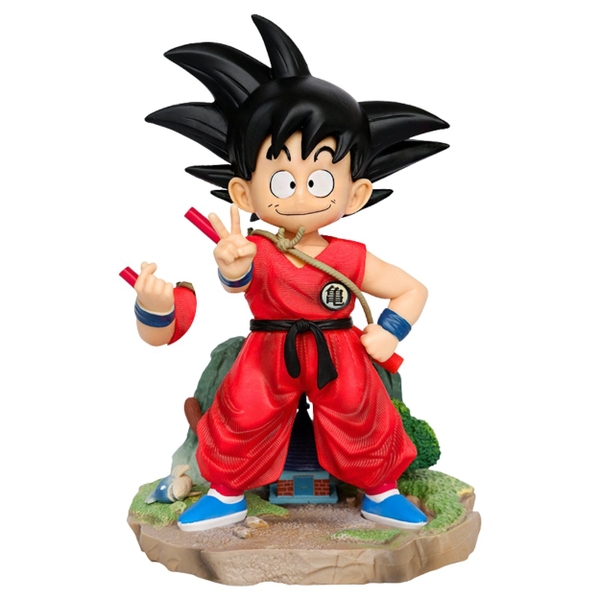 Mô hình DragonBall Goku Kid đứng chào - Cao 19cm - ngang 13cm - nặng 450gram - Phụ kiện : Tay thay thế -  Box màu - Dragon Ball N1-ST11