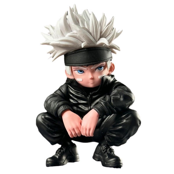 Mô Hình Gojo Satoru AI chibi ngồi - Cao 16cm - nặng 290gram - Có Box màu - Figure anime Jujutsu Kaisen