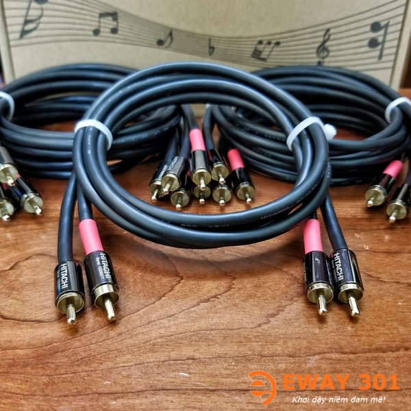 Bộ Dây AV Hitachi 6 Lõi Chống Nhiều Hàng Nhật Bãi Xịn - Dài 1m