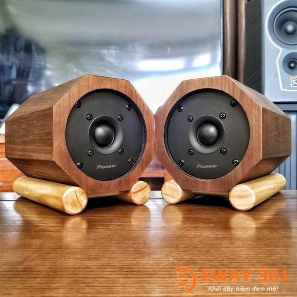 Cặp Loa Treble Pioneer P03 Lắp Vỏ Gỗ Bát Giác Độc Đáo