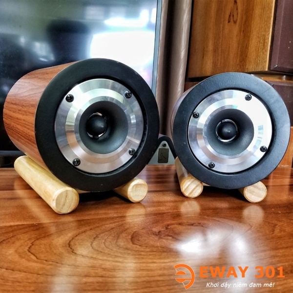 Cặp Loa Treble Pioneer P8802 Lắp Vỏ Gỗ Hình Trụ