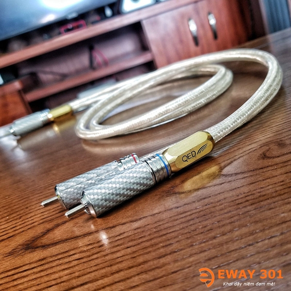 Dây Av QED Chống Nhiễu 2 Lớp Mạ Bạc Chính Hãng Đến Từ Anh Quốc