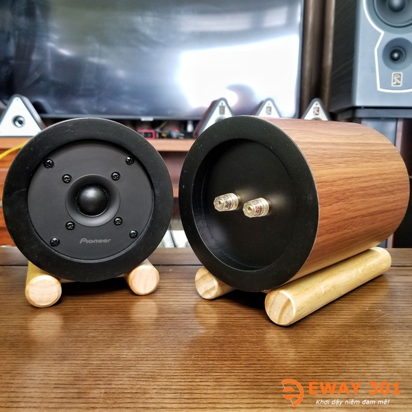 Cặp Loa Treble Pioneer P03 Lắp Vỏ Gỗ Hình Trụ