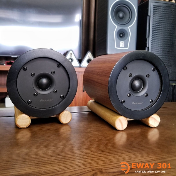 Cặp Loa Treble Pioneer P03 Lắp Vỏ Gỗ Hình Trụ
