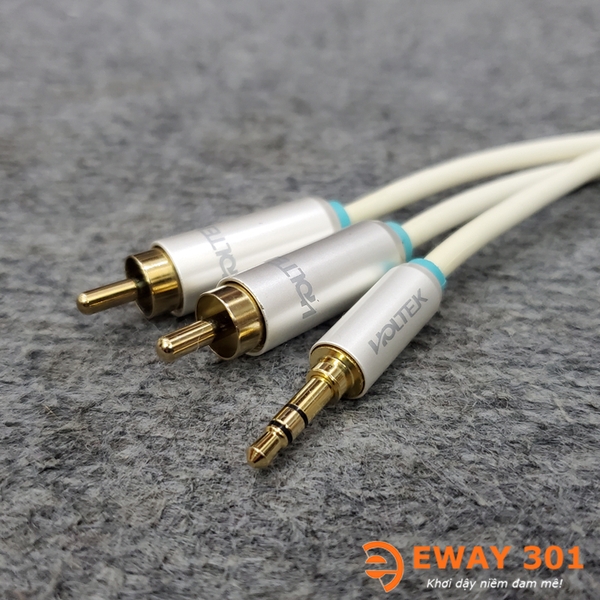 Dây 3.5mm ra 2 AV HOLTEK Chuẩn Hi-End Dài 2m